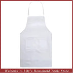 Adjustable Cooking Apron Unisex Household Solid Color Chef Waiter Barbecue Hairdresser Adult Pocket Apron Kitchen Supplies Tool