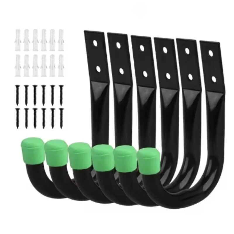 6Pcs/Set Bike Wall Mount Hooks Bicycle Support MTB Road Bike Parking Hanging Holder Stand for Cycling Bike Accessories