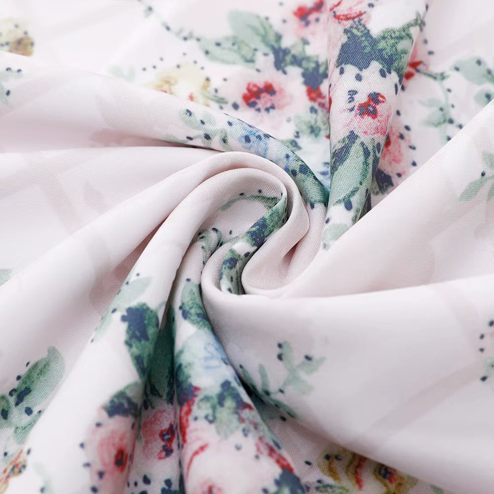 Summer Clothes for Women Midi Elegant Dress 2025 New Arrivals White Floral Print Holiday Dress