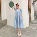 8003# Maternity Clothes Summer Floral Cotton Short Sleeve Loose Stylish Dress for Pregnant Women Mom Dress