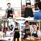 Adjustable Cooking Apron Unisex Household Solid Color Chef Waiter Barbecue Hairdresser Adult Pocket Apron Kitchen Supplies Tool