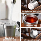 3Pcs Stainless Steel304 Cup Outdoor Hiking Gear Stackable Cup Camping Cups Metal Cups Coffee Travel Cup Sets Portable Drink-Ware