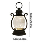 Rustic Lantern Outdoor Lantern Retro Decorative Hanging Lantern Battery Operated Rustic Lantern for Courtyard Tabletop Decor