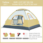 Outdoor Camping Tent Tent for Family 3-4 Person Quick Setup Sunshade Tent Family Wilderness Camping Tent for Hiking and Travel