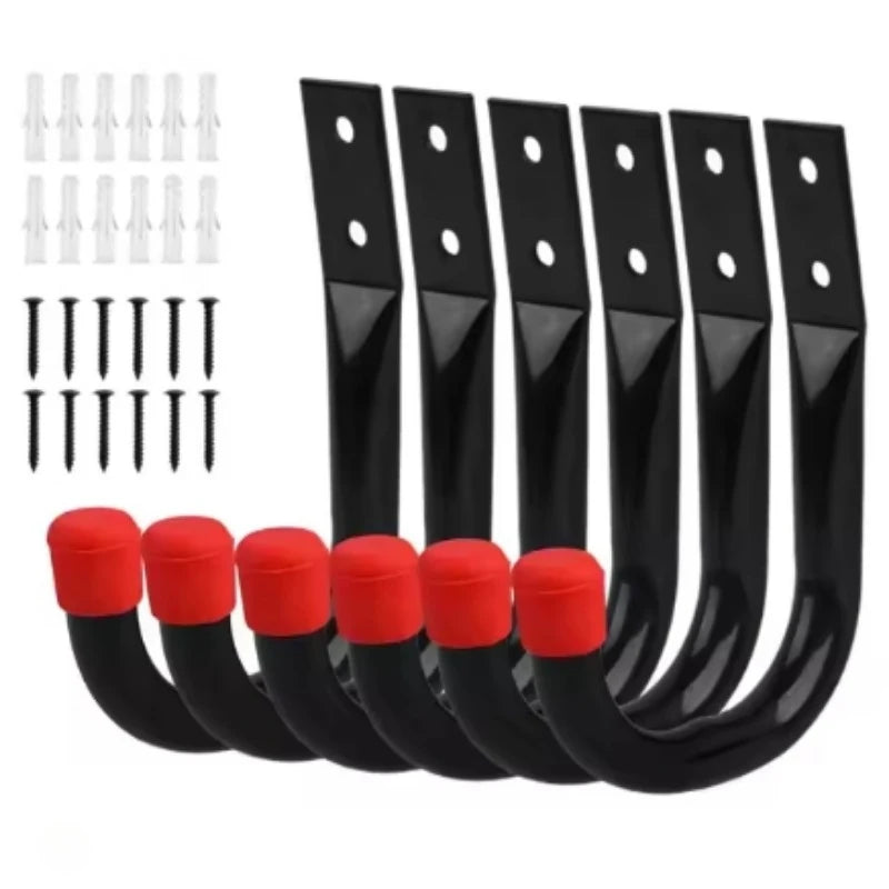 6Pcs/Set Bike Wall Mount Hooks Bicycle Support MTB Road Bike Parking Hanging Holder Stand for Cycling Bike Accessories