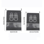 5Pcs/Set Shoe Storage Bag with Thickened Non-Woven Fabric Strap Mouth Large Capacity Travel Waterproof Shoe Bag Moistureproof