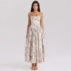 Summer Clothes for Women Midi Elegant Dress 2025 New Arrivals White Floral Print Holiday Dress
