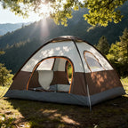 Outdoor Camping Tent Tent for Family 3-4 Person Quick Setup Sunshade Tent Family Wilderness Camping Tent for Hiking and Travel