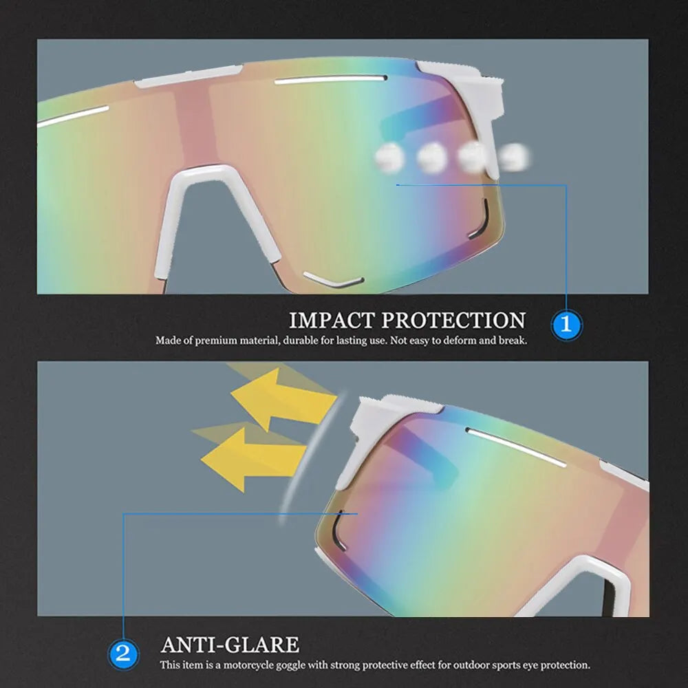 Polarized Cycling Sunglasses UV Protection Windproof Glasses for Men Women Polarized Lens Road Riding Bike Sport Glasses Eyewear