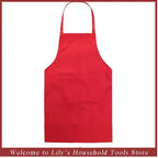 Adjustable Cooking Apron Unisex Household Solid Color Chef Waiter Barbecue Hairdresser Adult Pocket Apron Kitchen Supplies Tool