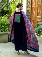 Charizma - Winter Embroidered Velvet 3piece suit MS9PF