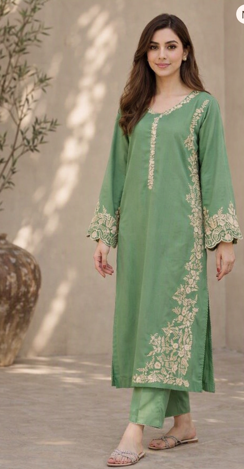 Embroidered 2pc Lawn Dress Unstitched 2-piece suit (Approx. 5.30 meters)