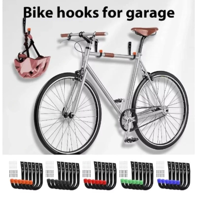 6Pcs/Set Bike Wall Mount Hooks Bicycle Support MTB Road Bike Parking Hanging Holder Stand for Cycling Bike Accessories