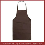Adjustable Cooking Apron Unisex Household Solid Color Chef Waiter Barbecue Hairdresser Adult Pocket Apron Kitchen Supplies Tool