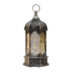 Moroccan Style Eid LED Lantern Kareem LED Lamps Eid Tabletop Decorations LED Lanterns Night Light for Kareem Party Desktop