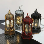 Moroccan Style Eid LED Lantern Kareem LED Lamps Eid Tabletop Decorations LED Lanterns Night Light for Kareem Party Desktop