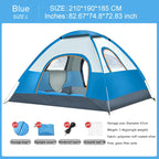 Outdoor Camping Tent Tent for Family 3-4 Person Quick Setup Sunshade Tent Family Wilderness Camping Tent for Hiking and Travel