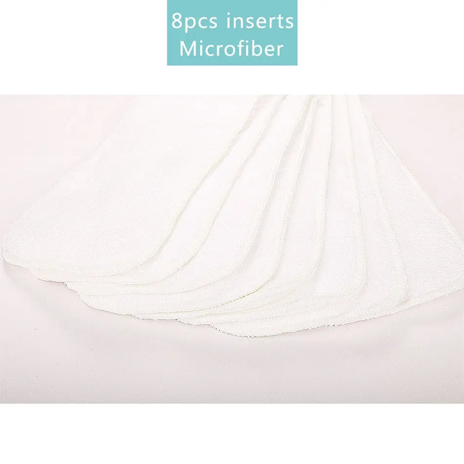 Drop Shipping! Happyflute Washable Reusable Baby Cloth Diapers Nappy Inserts Microfiber 3 Layers