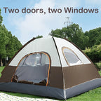 Outdoor Camping Tent Tent for Family 3-4 Person Quick Setup Sunshade Tent Family Wilderness Camping Tent for Hiking and Travel