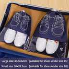 5Pcs/Set Shoe Storage Bag with Thickened Non-Woven Fabric Strap Mouth Large Capacity Travel Waterproof Shoe Bag Moistureproof