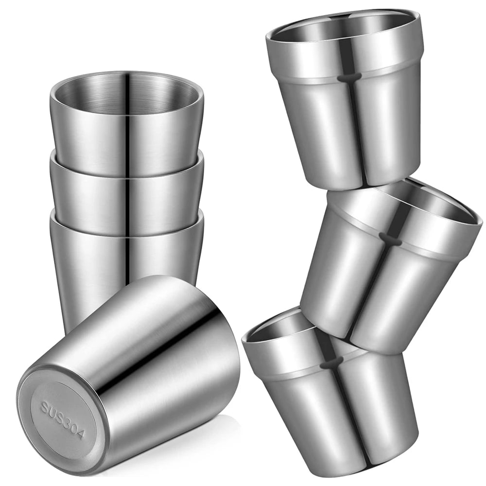 3Pcs Stainless Steel304 Cup Outdoor Hiking Gear Stackable Cup Camping Cups Metal Cups Coffee Travel Cup Sets Portable Drink-Ware