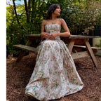 Summer Clothes for Women Midi Elegant Dress 2025 New Arrivals White Floral Print Holiday Dress