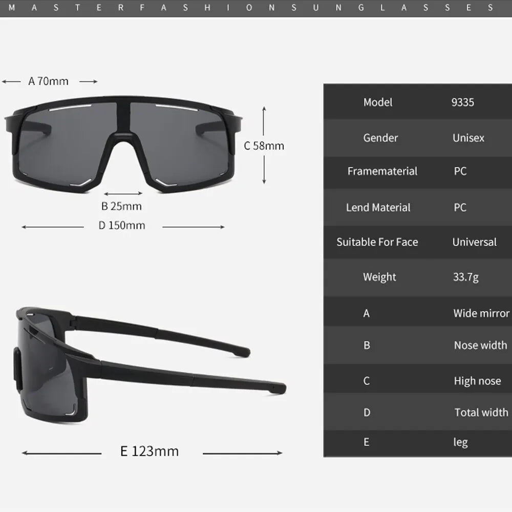 Polarized Cycling Sunglasses UV Protection Windproof Glasses for Men Women Polarized Lens Road Riding Bike Sport Glasses Eyewear